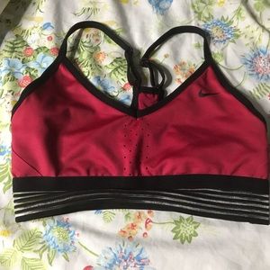 Nike Sports Bra Dri Fit EUC Red & Black